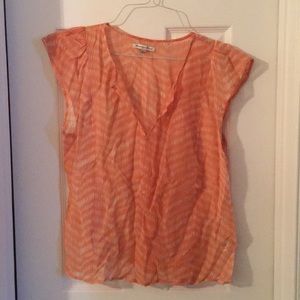 Madewell peach silk top